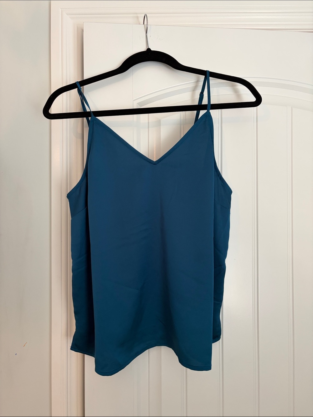 Halogen Teal V-Neck Spaghetti Strap Camisole